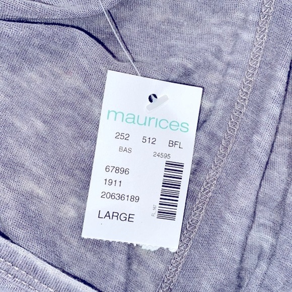 MAURICES grey long sleeve top size large new with tags - Picture 3 of 7